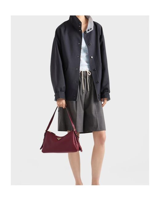 Prada Red Aimée Medium Leather Shoulder Bag