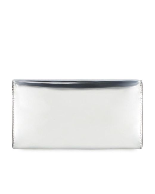 Jimmy Choo Gray Bonny Glitter Chain-Linked Clutch Bag