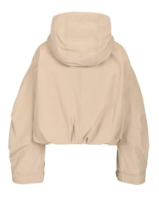 Moncler Natural Eucalyptus Hooded Short Jacket