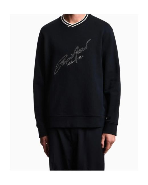 Emporio Armani Blue Long-Sleeved Sweatshirt for men