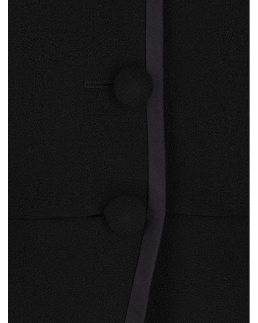 Valentino Black Bow Detailed Button-Up Jacket