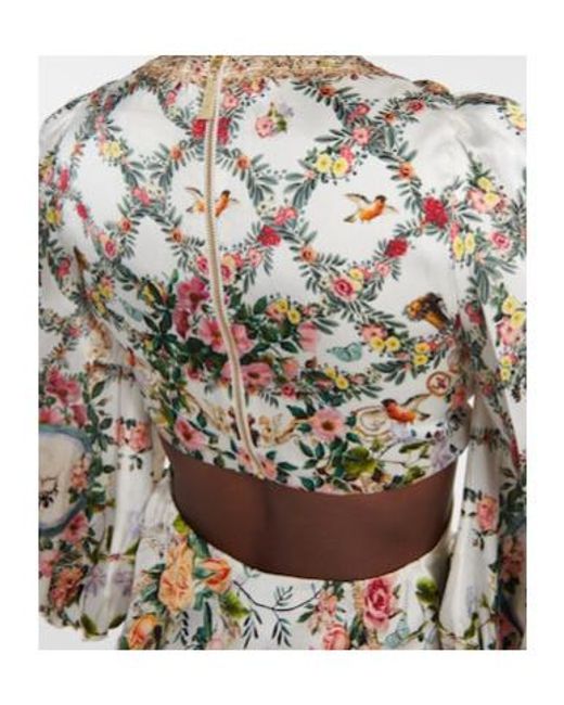 Camilla Metallic Cutout Embellished Silk Maxi Dress