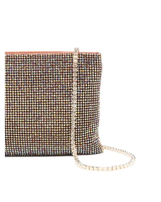 Benedetta Bruzziches Gray Your Best Friend La Petite Embellished Clutch Bag