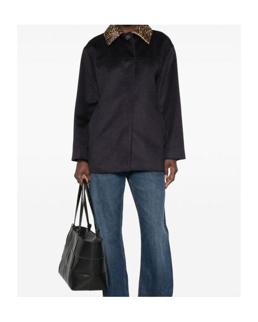Max Mara Blue Studio Mstcalamo Straight Hem Coat