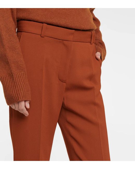 Joseph Brown Diagonal Pleated Casual Pants