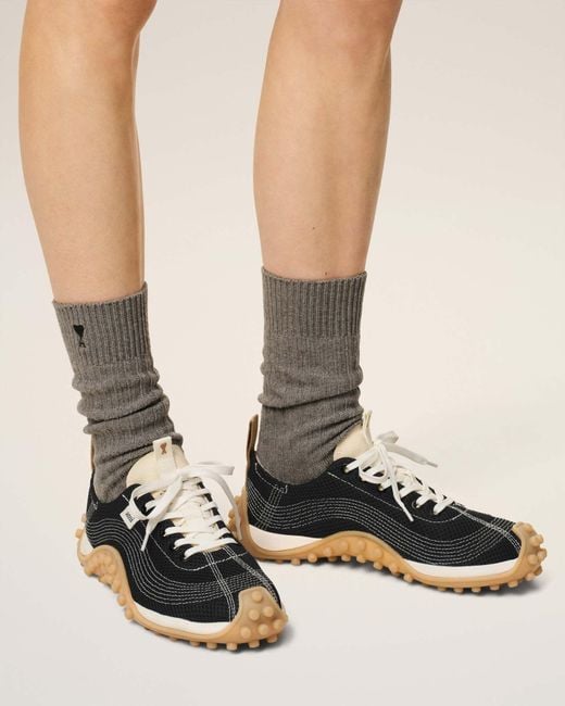 AMI Black Mesh Mirage Sneakers for men