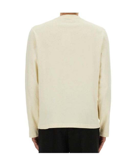 Jacquemus Natural Logo Patch Long Sleeved T-Shirt for men