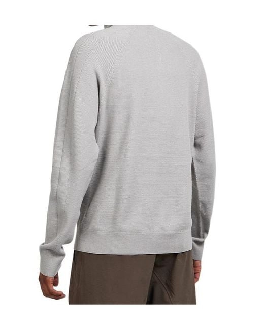 Veilance Gray Half-Zip Sweater for men