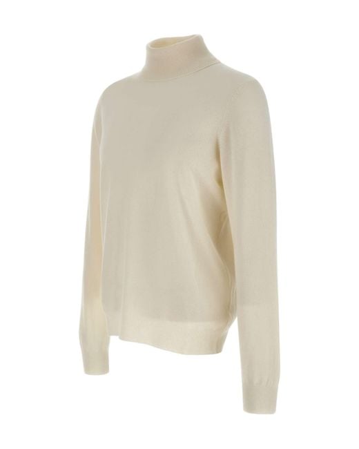 Gran Sasso White Long-Sleeved Turtleneck Sweater for men