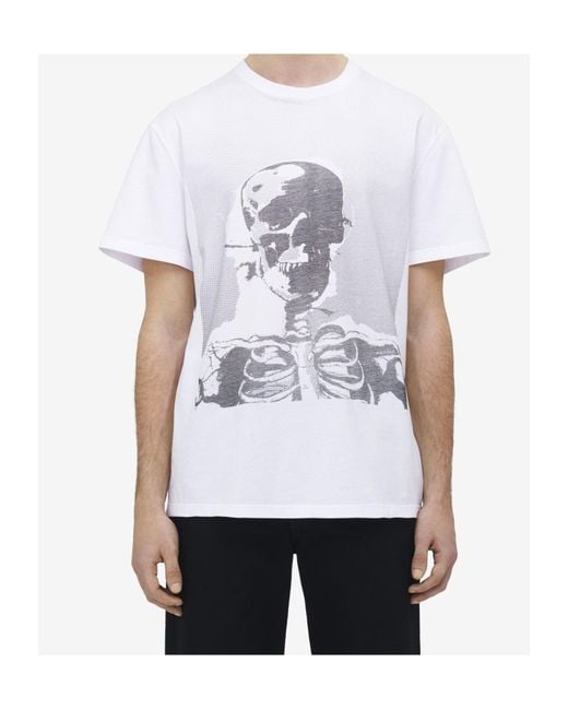 McQueen White T Shirt With Print for men