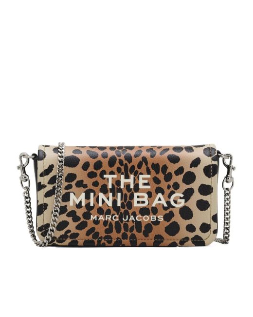 Marc Jacobs Black The Cheetah Chain Leopard Printed Mini Shoulder Bag