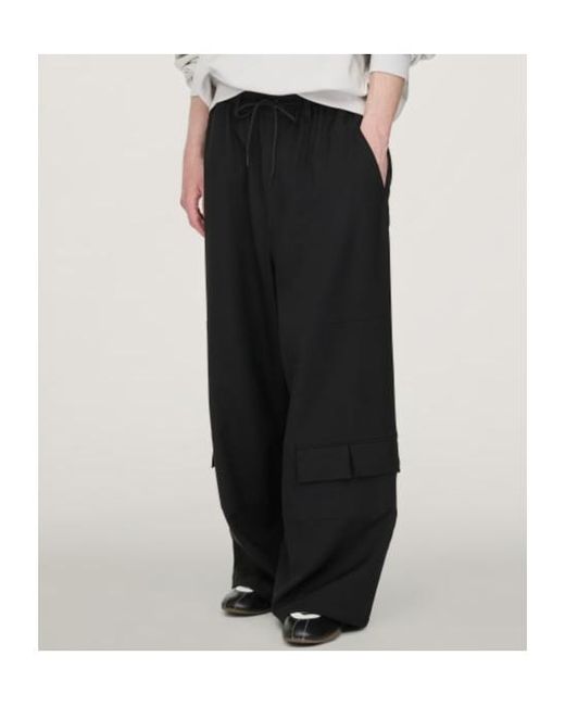 Y-3 Black Sport Uniform Straight Leg Trousers for men