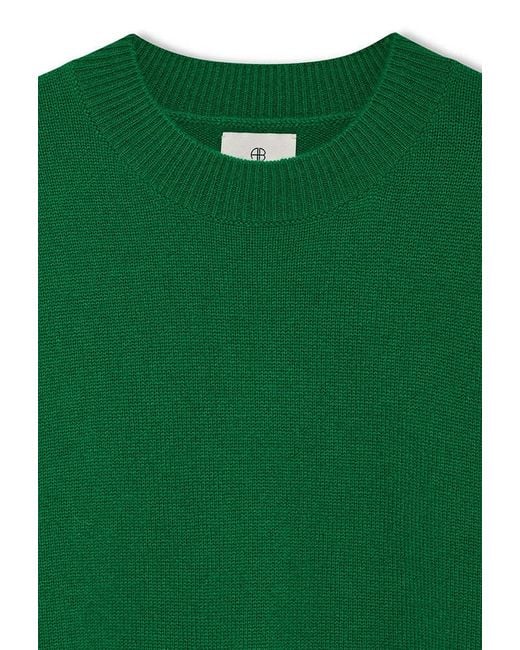 Anine Bing Green Lee Crew Sweater
