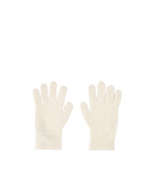 Vivienne Westwood White Fluffy Knitted Gloves