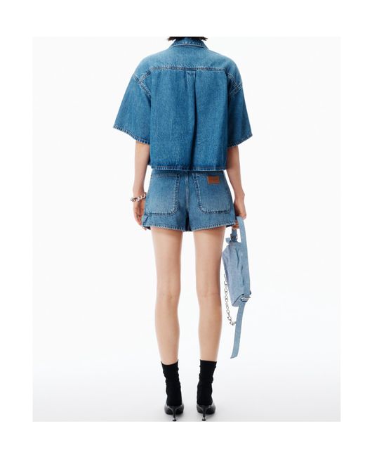 Alexander Wang Blue Five-Pocket Denim Mini Skirt
