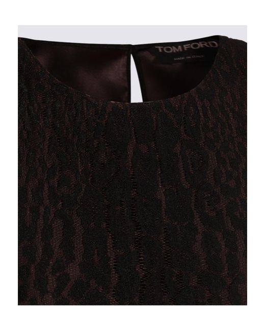 Tom Ford Black Tulle Sleeveless Top