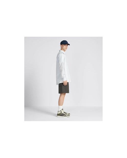 Dior Gray Homme Cargo Bermuda Shorts for men
