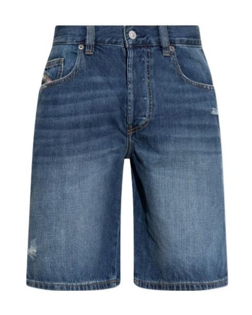 DIESEL Blue Regular-Short Denim Shorts for men