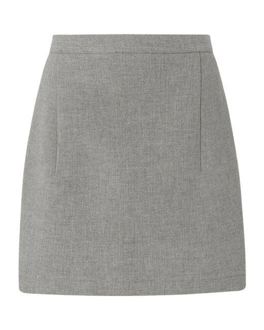 Pinko Gray Pleated Mini Skirt