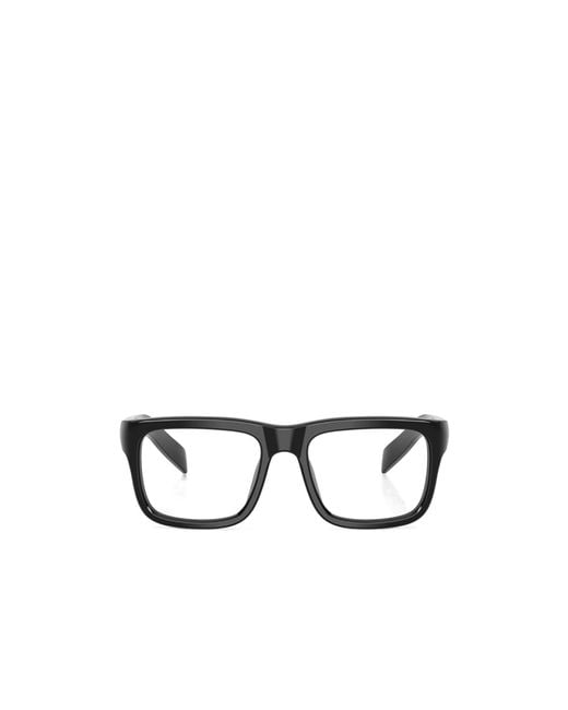 Prada White Eyewear Square Frame Glasses for men