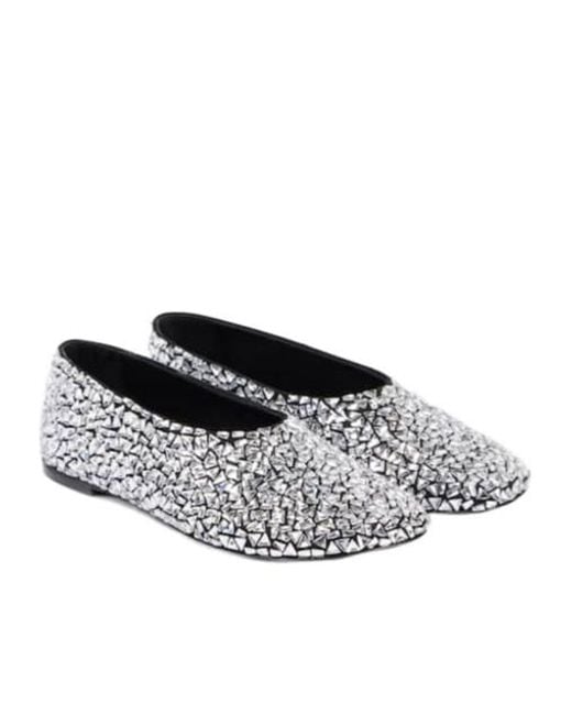 Proenza Schouler White Glove Embellished Leather Ballet Flats