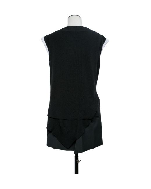 Sacai Black Suiting X Knit Dress
