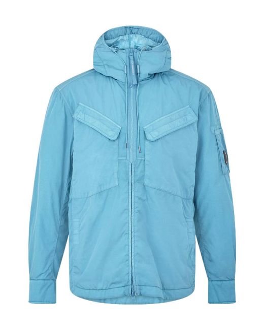C P Company Blue Padded Bomber Jacket for men