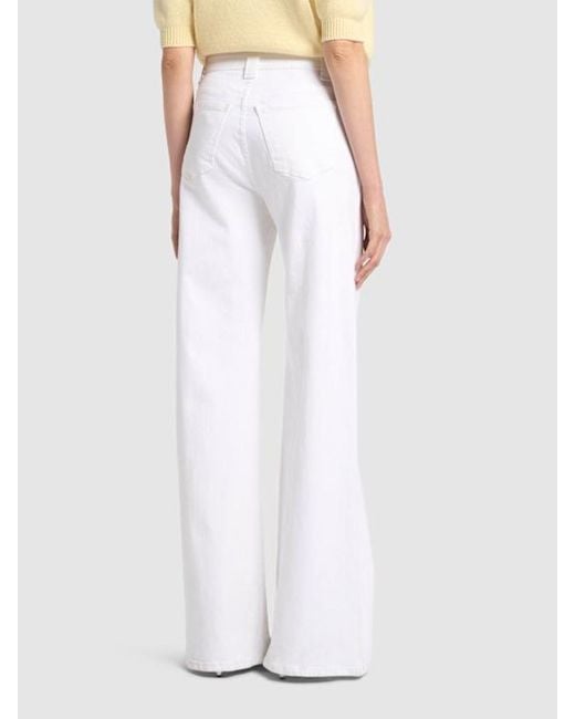 Khaite White Dane Denim High Rise Jeans