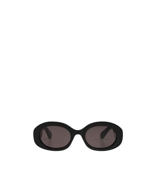 Chloé White Chloé Eyewear Oval Frame Sunglasses