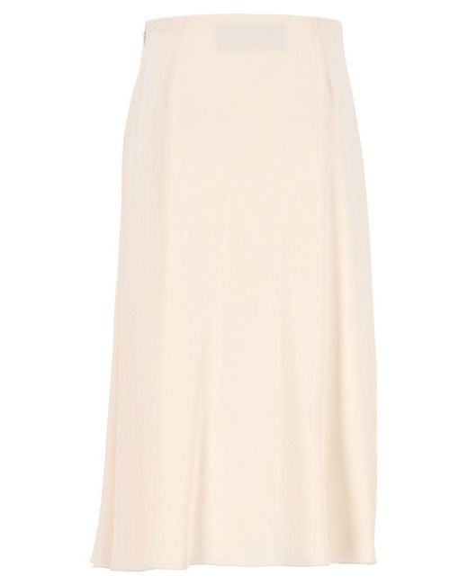 Valentino Natural Slit Skirt