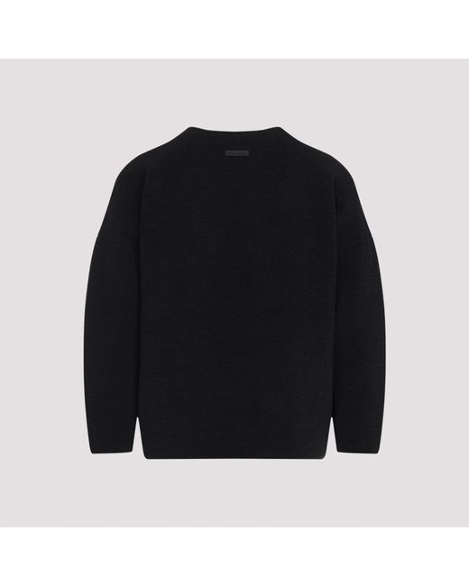 Fear Of God Black Ottoman Straight Neck Jumper for men