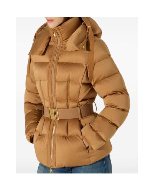 Elisabetta Franchi Brown Down Jacket