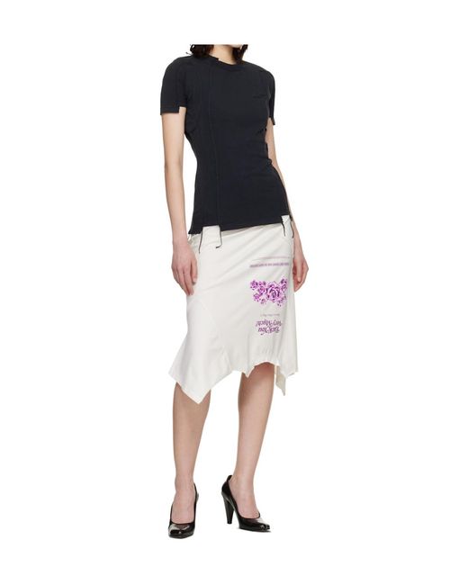 Vetements Black Embroidered Logo Short-Sleeve T-Shirt