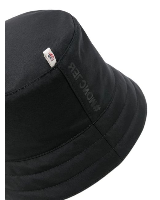 Moncler Black Logo-Appliqué Bucket Hat