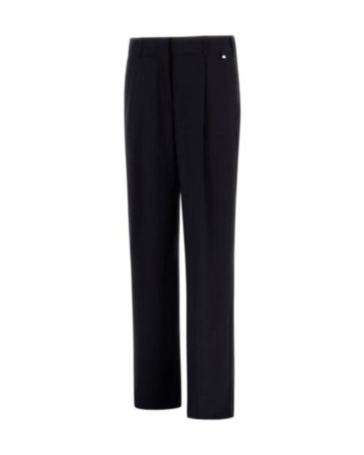 Herno Black Pleated Trousers