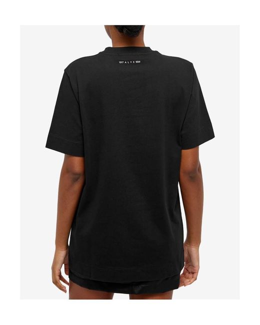 1017 ALYX 9SM Black T-Shirt With Round Neck And Short Sleeves