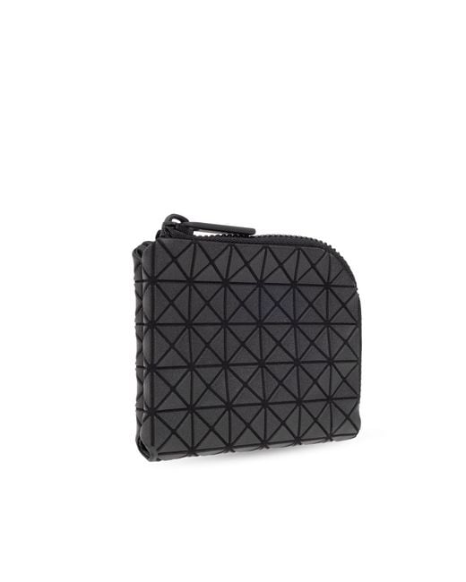 Issey Miyake Black Geometric-Patterned Zip Around Wallet for men