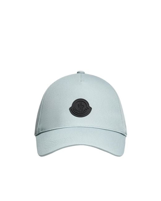 Moncler Blue Cotton Gabardine Baseball Cap