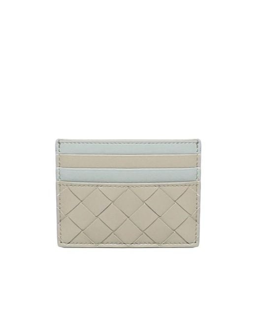 Bottega Veneta White Intrecciato Credit Card Case
