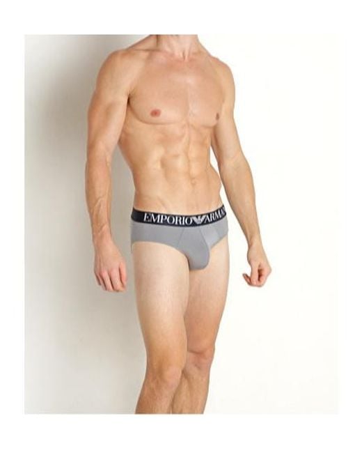 Emporio Armani Blue Elastic Waist Panties for men