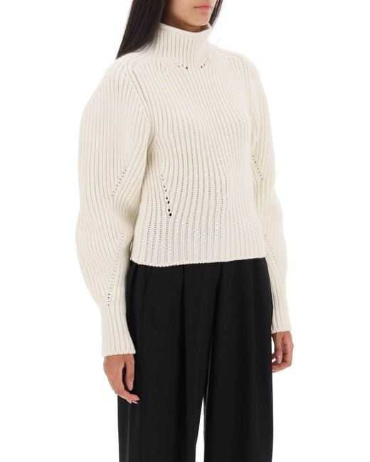 Alaïa White Rib Long-Sleeved Sweater