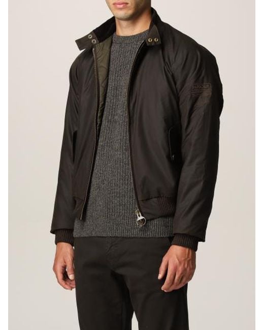Barbour Black Bomber Jackets for men