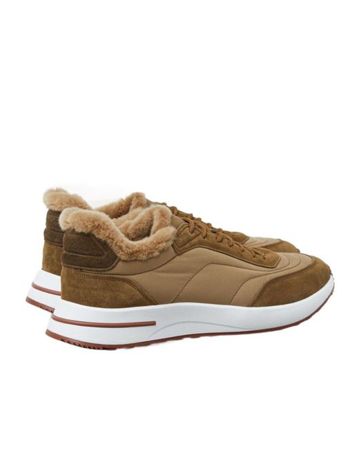 Loro Piana Brown Week-End Walk Sneakers for men