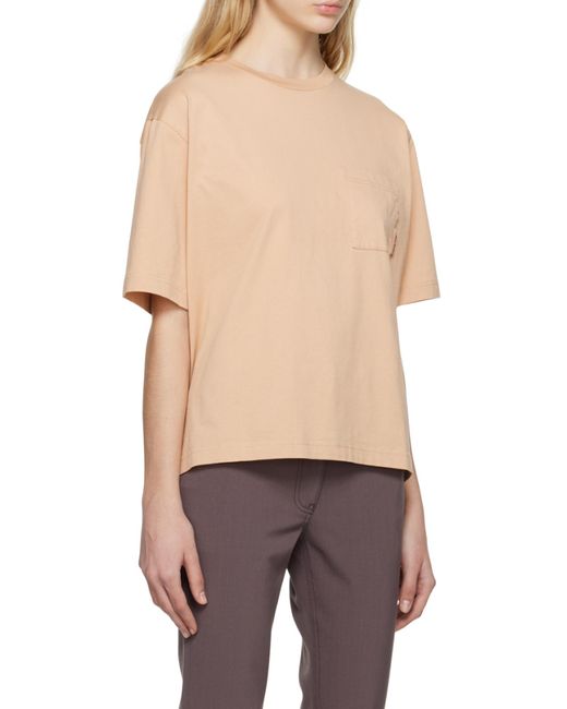 Acne Natural Round-Necked T-Shirt for men