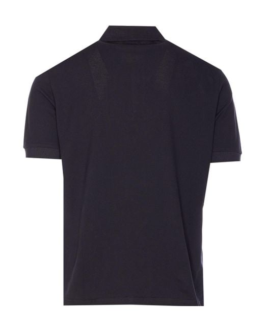 Herno Blue Logo Embroidered Basic Polo Shirt for men