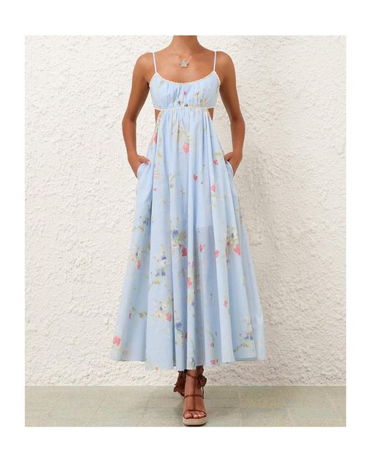 Zimmermann Blue Lucky Picnic Maxi Dress