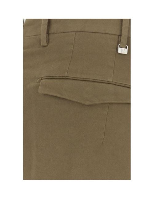Pt Pantaloni Gray Casual Trousers With Belt Loops for men