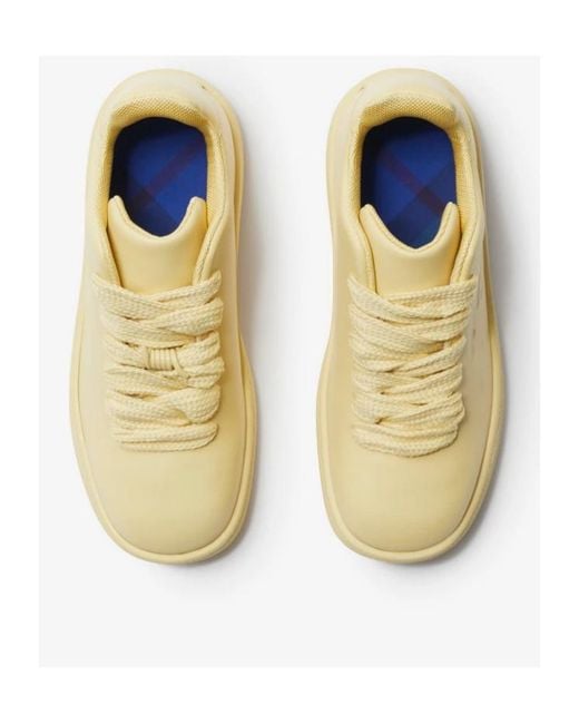 Burberry Yellow Bubble Lace-Up Sneakers