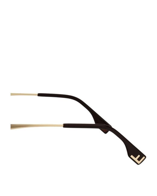 Fendi Green Eyewear Geometric Frame Sunglasses for men