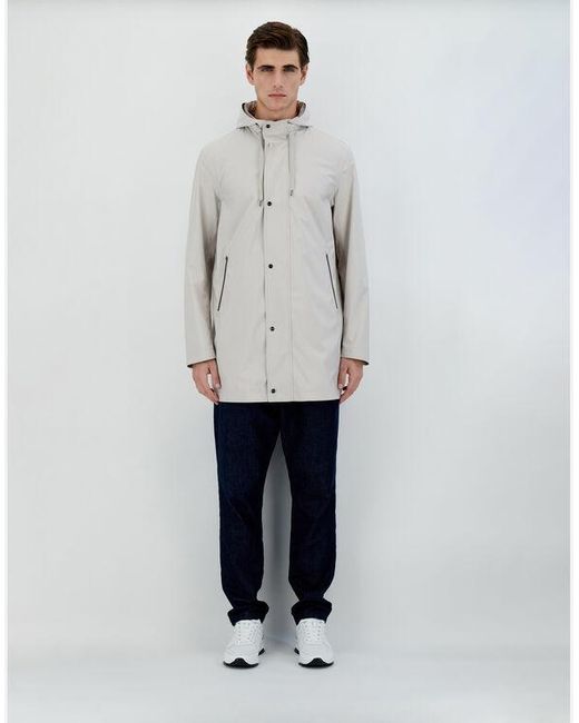 Herno White Long-Sleeved Parka Coat for men